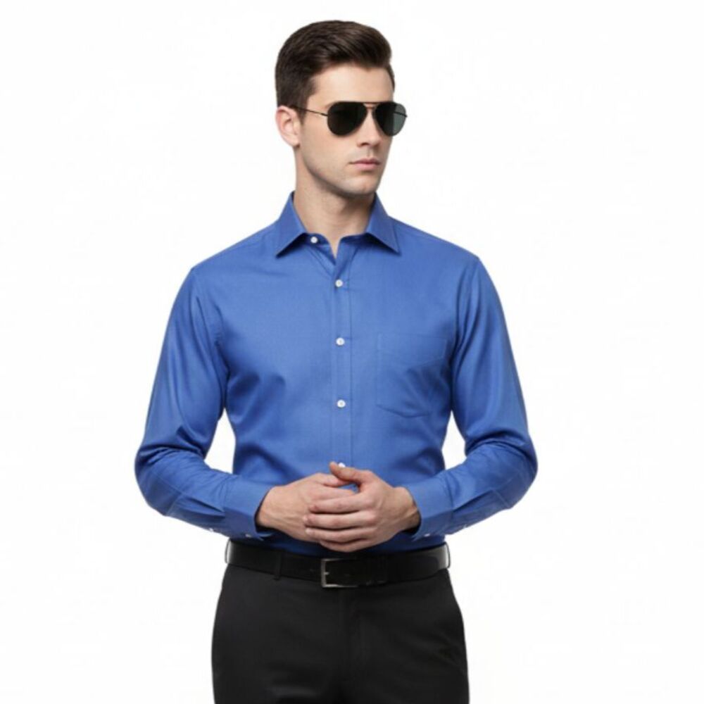 Brooks Brothers Men’s Blue Regular Fit Non Iron Button Shirt 17 37